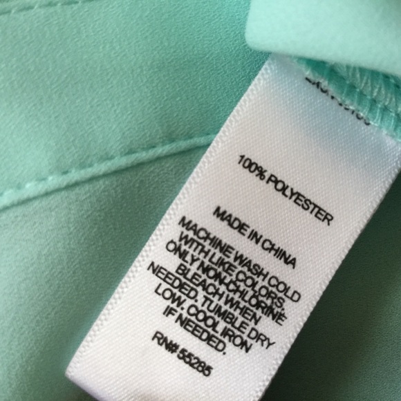 Express Mint Green The Portofino Shirt Long Sleeves EUC - Picture 7 of 11